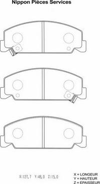 NPS H360A33 - Kit pastiglie freno, Freno a disco autozon.pro