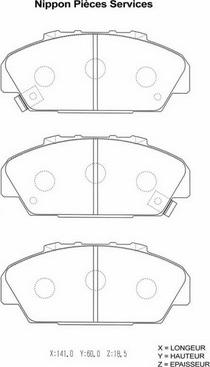 NPS H360A29 - Kit pastiglie freno, Freno a disco autozon.pro