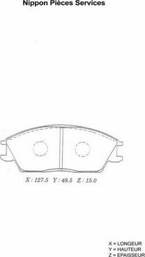 NPS H360A20 - Kit pastiglie freno, Freno a disco autozon.pro