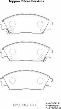 NPS H360A23 - Kit pastiglie freno, Freno a disco autozon.pro