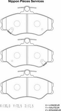 NPS H360I01 - Kit pastiglie freno, Freno a disco autozon.pro