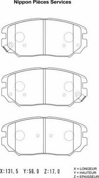 NPS H360I19 - Kit pastiglie freno, Freno a disco autozon.pro