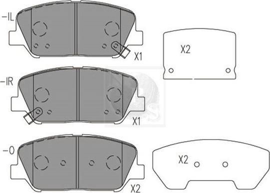 NPS H360I32 - Kit pastiglie freno, Freno a disco autozon.pro