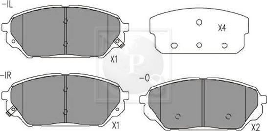 NPS H360I26 - Kit pastiglie freno, Freno a disco autozon.pro