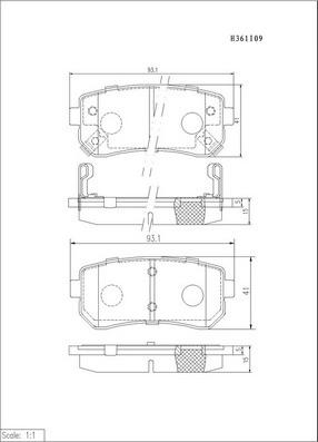 NPS H361I09 - Kit pastiglie freno, Freno a disco autozon.pro