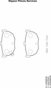 NPS H361I02 - Kit pastiglie freno, Freno a disco autozon.pro