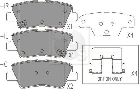 NPS H361I15 - Kit pastiglie freno, Freno a disco autozon.pro