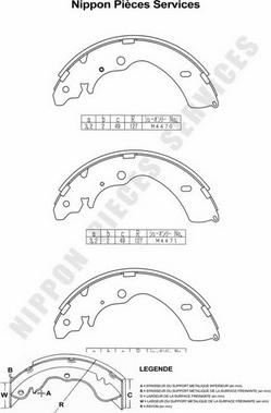 NPS I350U03 - Kit ganasce freno autozon.pro