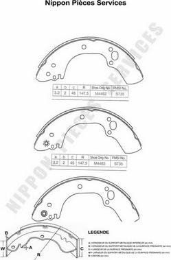 NPS I350U02 - Kit ganasce freno autozon.pro