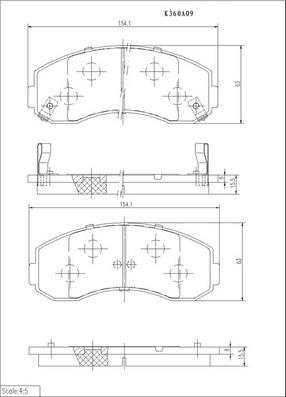 NPS K360A09 - Kit pastiglie freno, Freno a disco autozon.pro