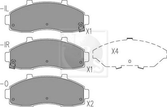 NPS K360A03 - Kit pastiglie freno, Freno a disco autozon.pro