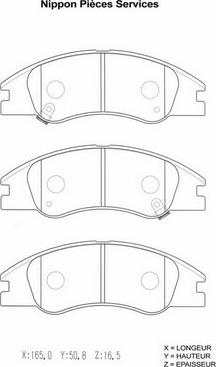 NPS K360A14 - Kit pastiglie freno, Freno a disco autozon.pro