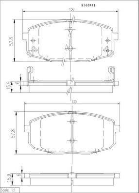 NPS K360A11 - Kit pastiglie freno, Freno a disco autozon.pro