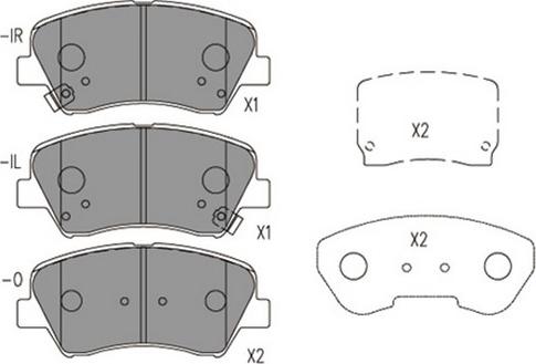 NPS K360A28 - Kit pastiglie freno, Freno a disco autozon.pro