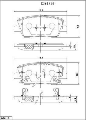 NPS K361A10 - Kit pastiglie freno, Freno a disco autozon.pro