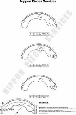 NPS M350A07 - Kit ganasce freno autozon.pro