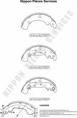 NPS M350A19 - Kit ganasce freno autozon.pro