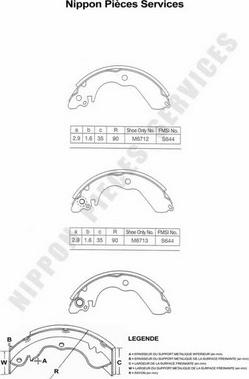 NPS M350I00 - Kit ganasce freno autozon.pro