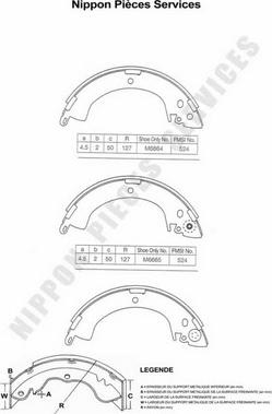 NPS M350I01 - Kit ganasce freno autozon.pro