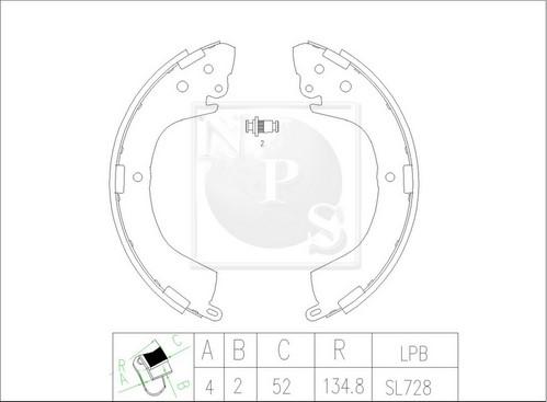 NPS M350I35 - Kit ganasce freno autozon.pro