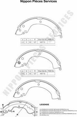 NPS M350I21 - Kit ganasce freno autozon.pro