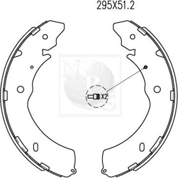 NPS M350I23 - Kit ganasce freno autozon.pro