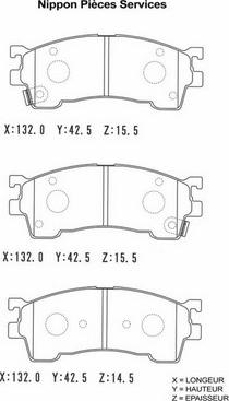 NPS M360A40 - Kit pastiglie freno, Freno a disco autozon.pro