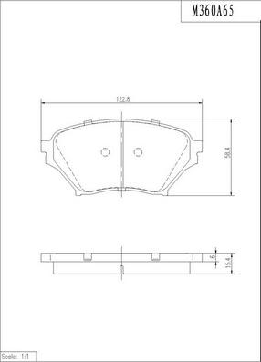 NPS M360A65 - Kit pastiglie freno, Freno a disco autozon.pro