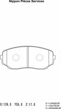 NPS M360A66 - Kit pastiglie freno, Freno a disco autozon.pro