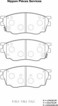 NPS M360A09 - Kit pastiglie freno, Freno a disco autozon.pro