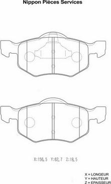 NPS M360A07 - Kit pastiglie freno, Freno a disco autozon.pro