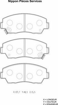 NPS M360A34 - Kit pastiglie freno, Freno a disco autozon.pro