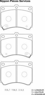 NPS M360A35 - Kit pastiglie freno, Freno a disco autozon.pro