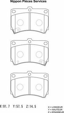 NPS M360A36 - Kit pastiglie freno, Freno a disco autozon.pro