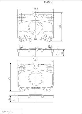 NPS M360A32 - Kit pastiglie freno, Freno a disco autozon.pro