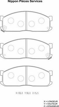 NPS M360A25 - Kit pastiglie freno, Freno a disco autozon.pro