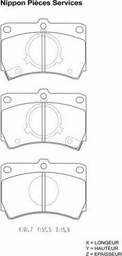 NPS M360A26 - Kit pastiglie freno, Freno a disco autozon.pro