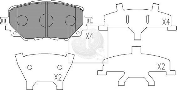 NPS M360A74 - Kit pastiglie freno, Freno a disco autozon.pro