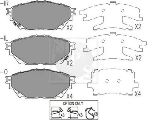 NPS M360I90 - Kit pastiglie freno, Freno a disco autozon.pro