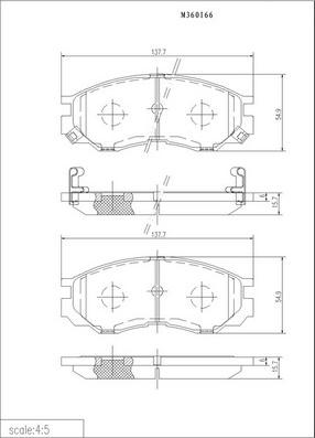 NPS M360I66 - Kit pastiglie freno, Freno a disco autozon.pro