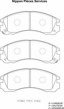 NPS M360I07 - Kit pastiglie freno, Freno a disco autozon.pro