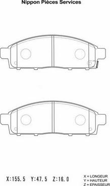 NPS M360I17 - Kit pastiglie freno, Freno a disco autozon.pro