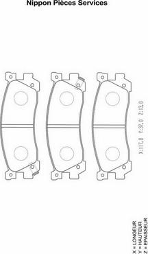 NPS M361A05 - Kit pastiglie freno, Freno a disco autozon.pro