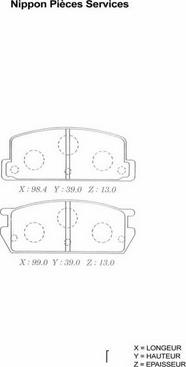 NPS M361A01 - Kit pastiglie freno, Freno a disco autozon.pro