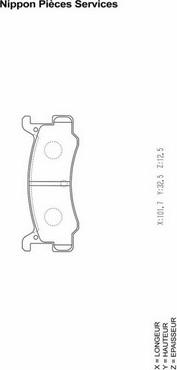 NPS M361A03 - Kit pastiglie freno, Freno a disco autozon.pro