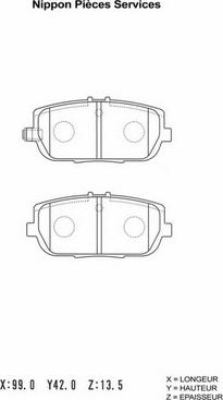 NPS M361A17 - Kit pastiglie freno, Freno a disco autozon.pro