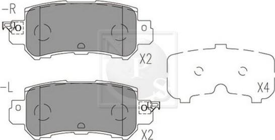 NPS M361A20 - Kit pastiglie freno, Freno a disco autozon.pro