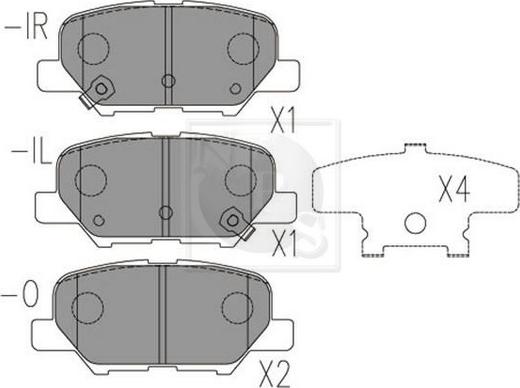 NPS M361A21 - Kit pastiglie freno, Freno a disco autozon.pro