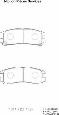 NPS M361I03 - Kit pastiglie freno, Freno a disco autozon.pro