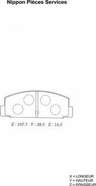 NPS M361I02 - Kit pastiglie freno, Freno a disco autozon.pro